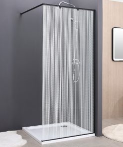 FELICIA rain black walk-in zuhanyfal