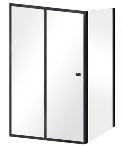 DUO SLIDE black szögletes zuhanykabin