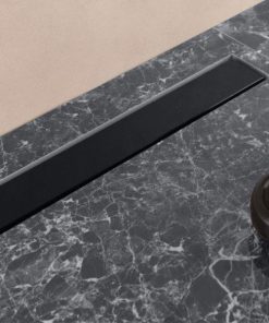 CONFLUO Frameless line Fekete-üveg zuhanyfolyóka