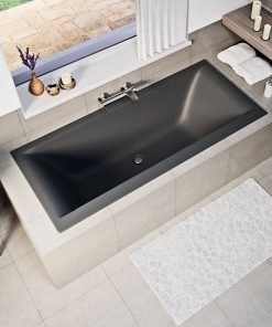 Petra lux slim matt antracit egyenes kád
