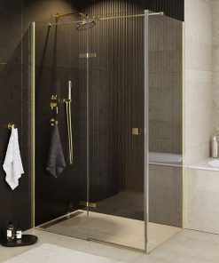 PIXA GOLD szögletes zuhanykabin