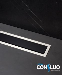 CONFLUO Premium line Cr/Fekete-üveg zuhanyfolyóka