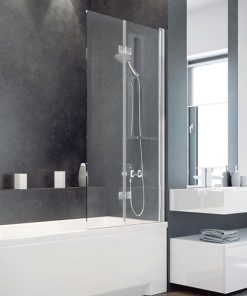 PRESTIGIO 2 részes kádparaván clear üveg 80x150