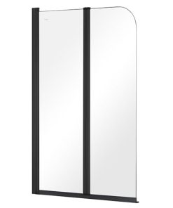 PRIME BLACK-2 2 részes kádparaván, clear üveg 90x140