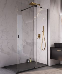 VAYO black csúszó walk-in zuhanyfal