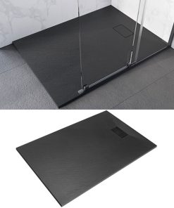 VEXO BLACK szögletes zuhanytálca