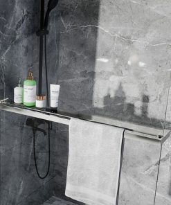 Walk-in polc és törölközőtartó - króm