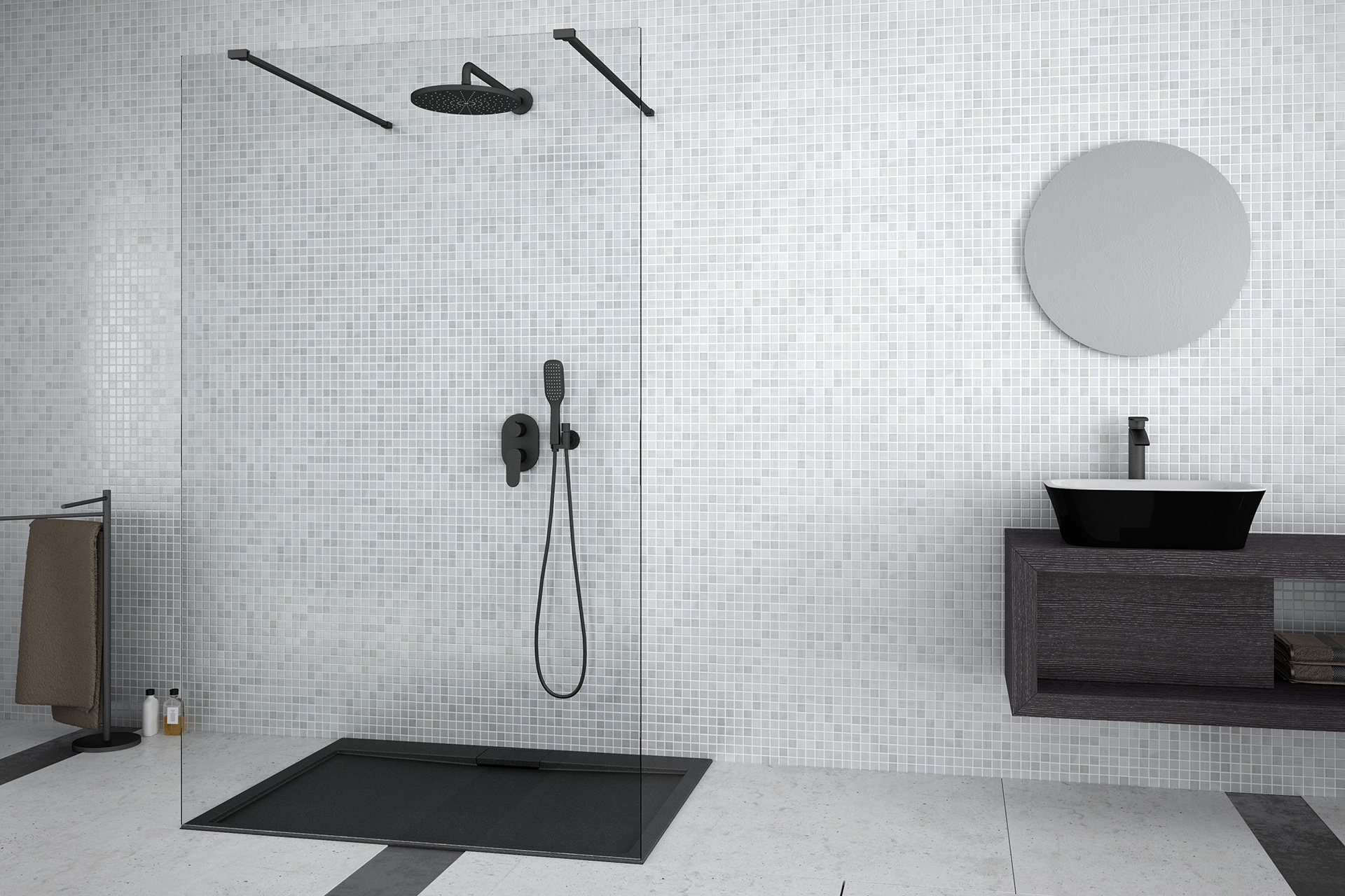 aveo-due-black-walk-in-zuhanyfal