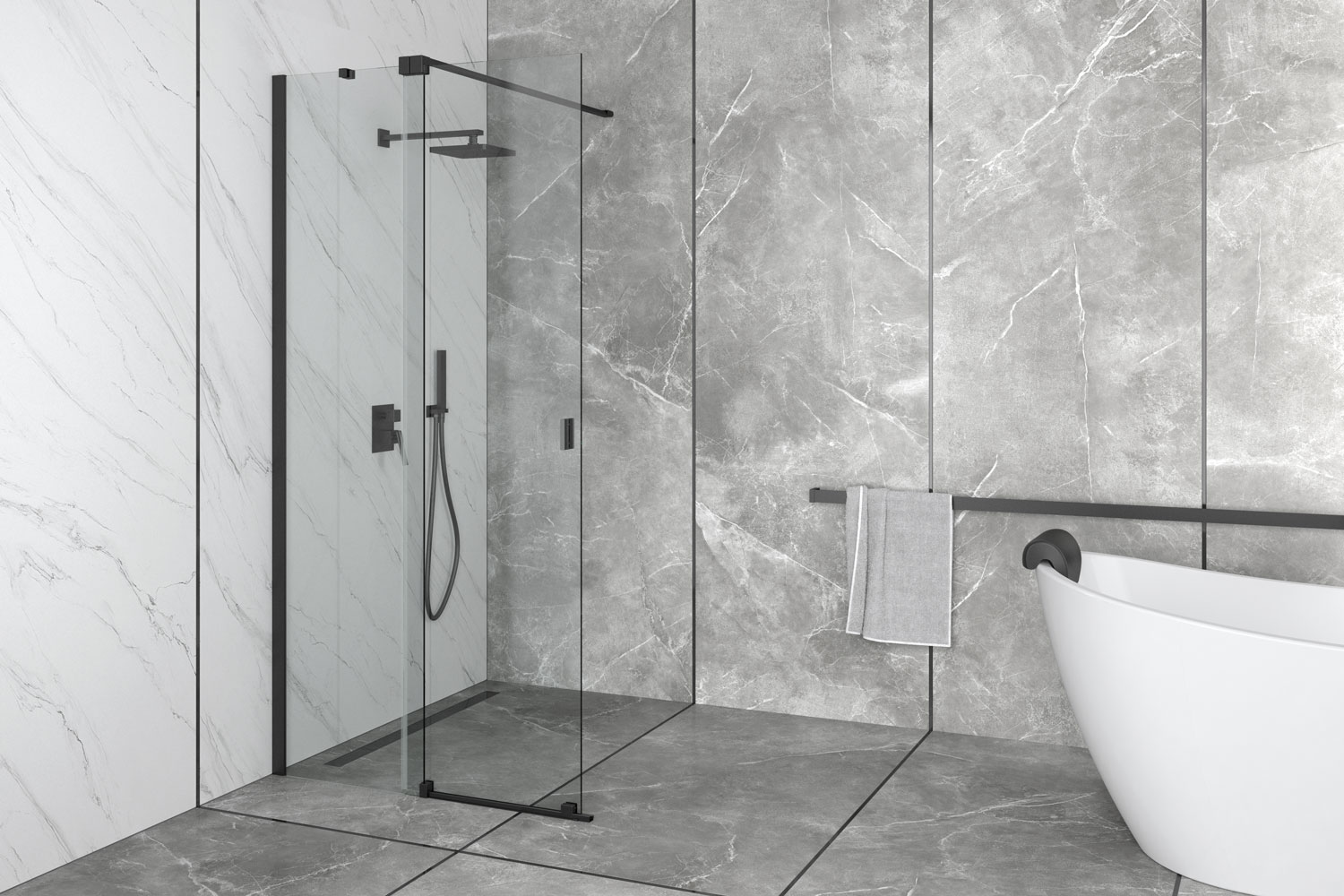 vayo-black-walk-in-zuhanyfal-vis